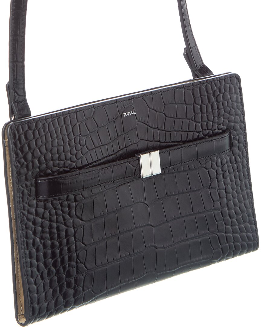 Toteme Croc-Embossed Leather Crossbody