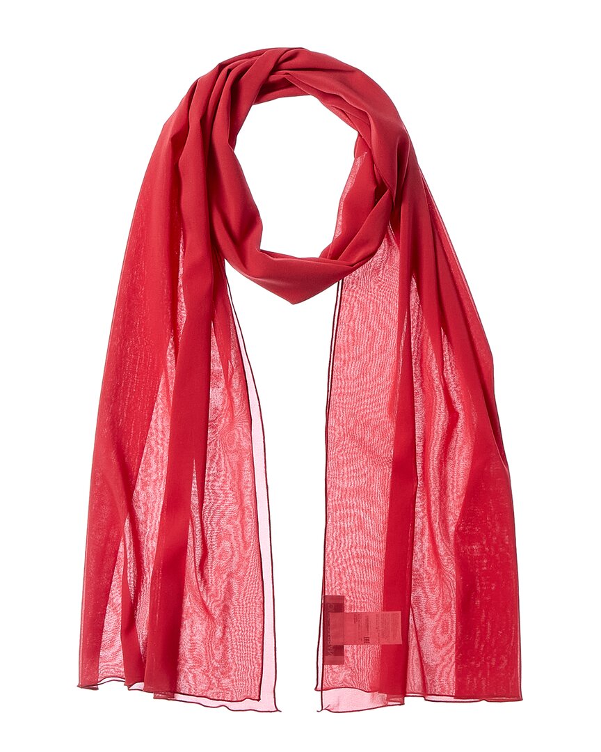 Dolce & Gabbana Chiffon Silk-Blend Scarf Red
