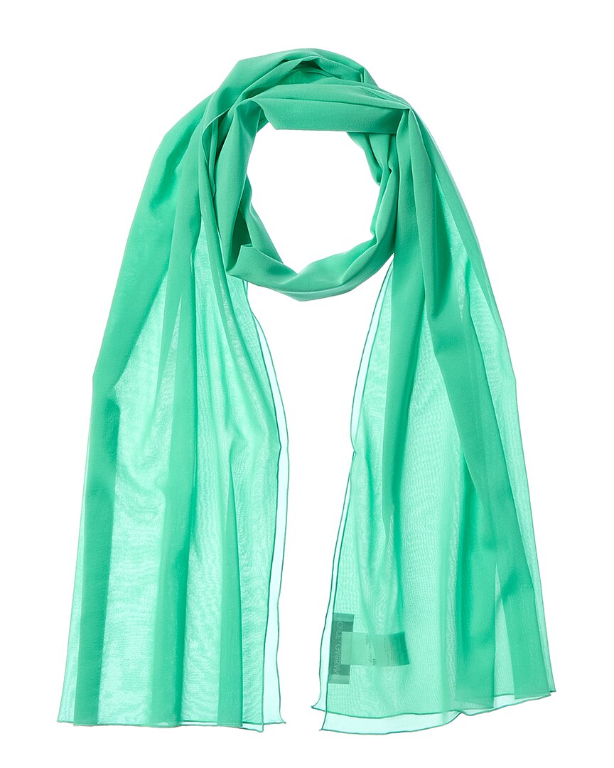 Dolce & Gabbana Chiffon Silk-Blend Scarf Green