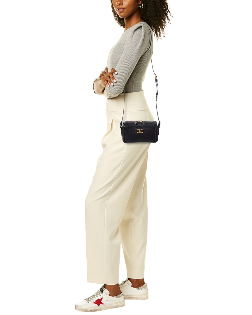 Valentino Vlogo Alltime Mini Leather Camera Bag