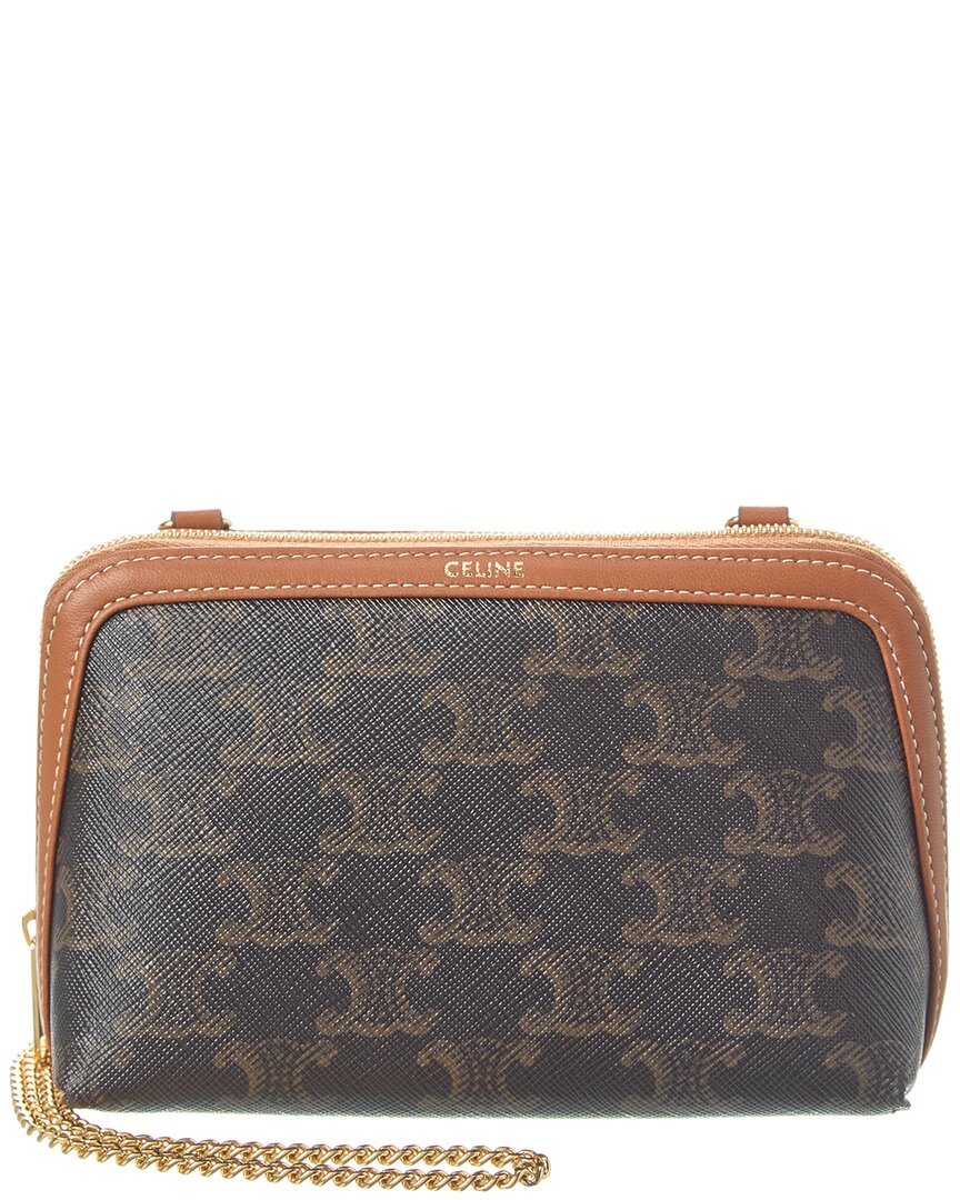 Celine Triomphe Canvas & Leather Crossbody