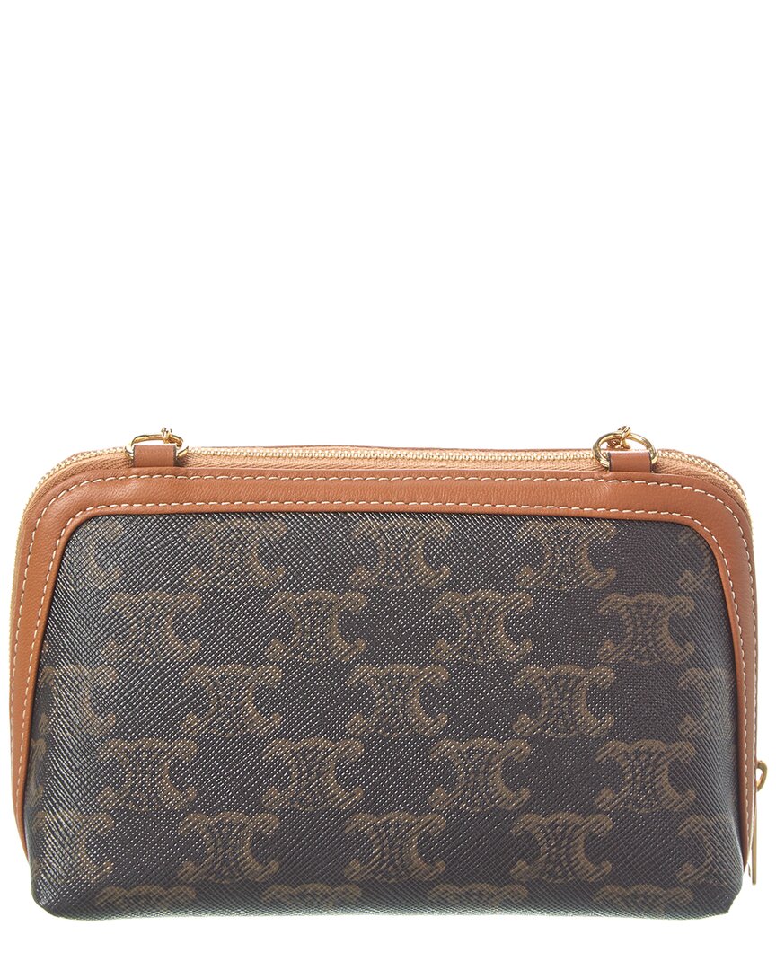 Celine Triomphe Canvas & Leather Crossbody