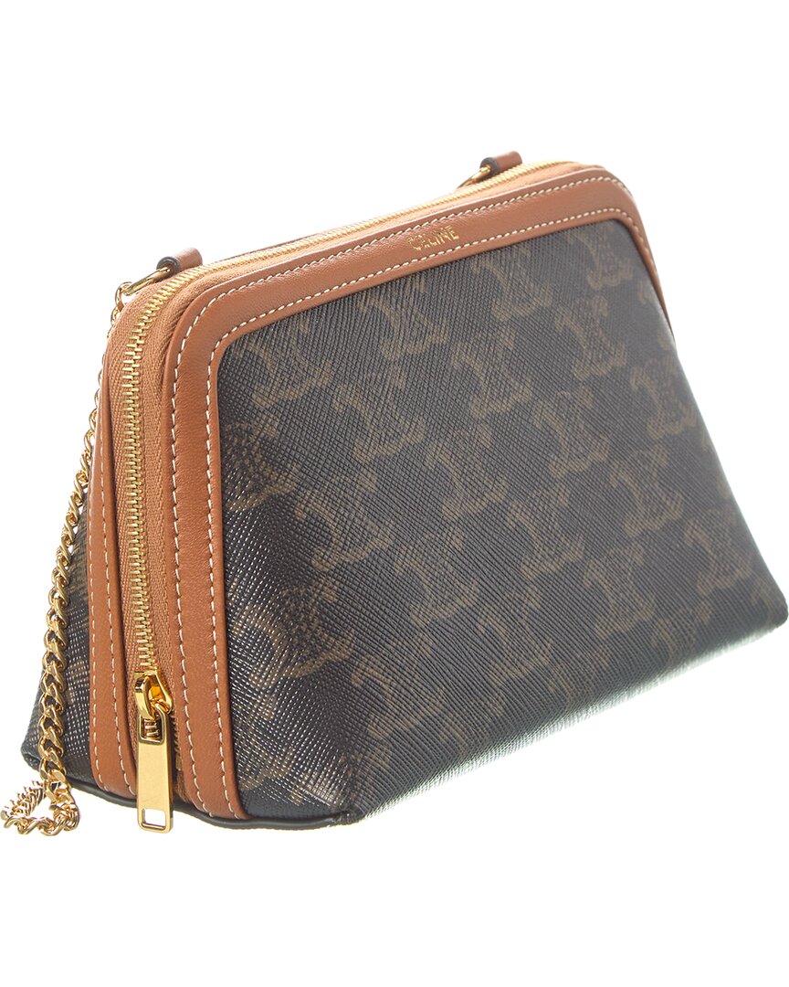 Celine Triomphe Canvas & Leather Crossbody