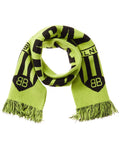 Balenciaga Logo Soccer Wool-Blend Scarf Green