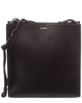 Jil Sander Logo Leather Shoulder Bag Black ONE SIZE