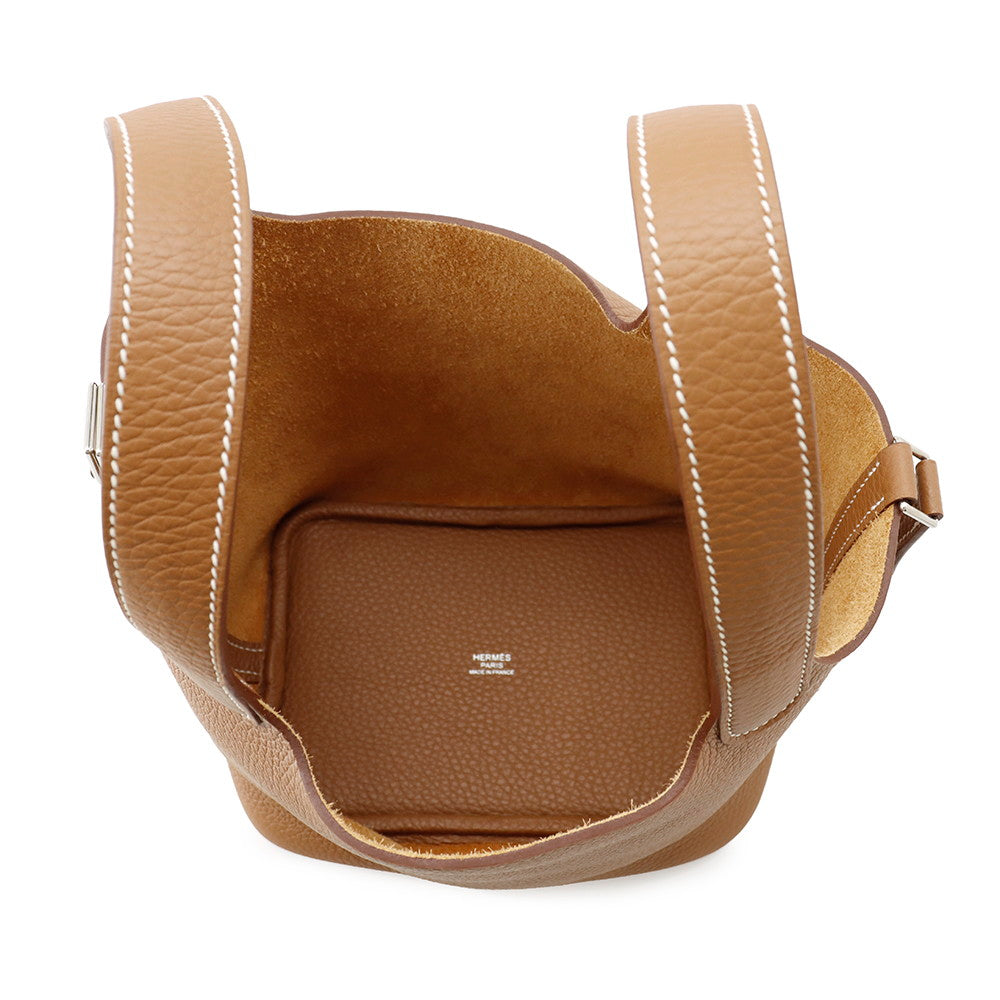 HERMES Picotin Lock Gold Taurillon Clemence Size PM