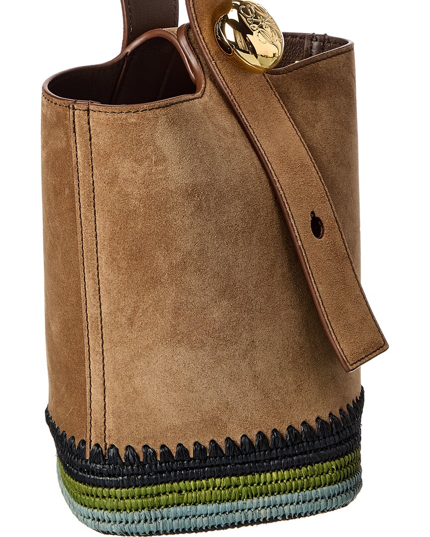 Loewe Pebble Mini Leather Bucket Bag