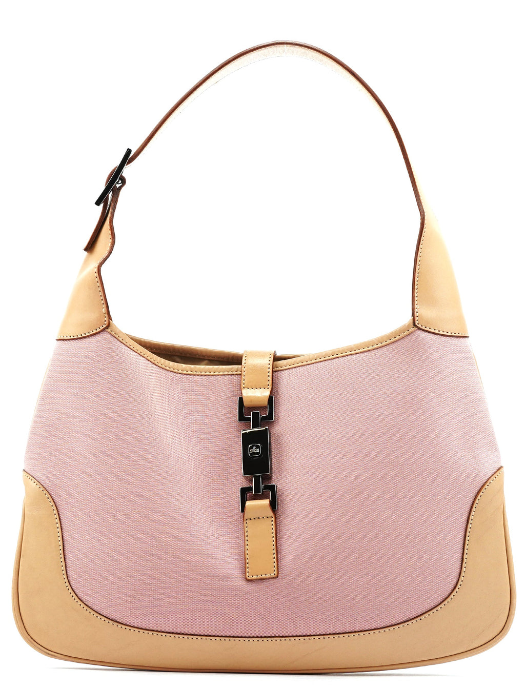 001 3306 Pink Beige Canvas Jackie Shoulder Bag