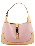001 3306 Pink Beige Canvas Jackie Shoulder Bag