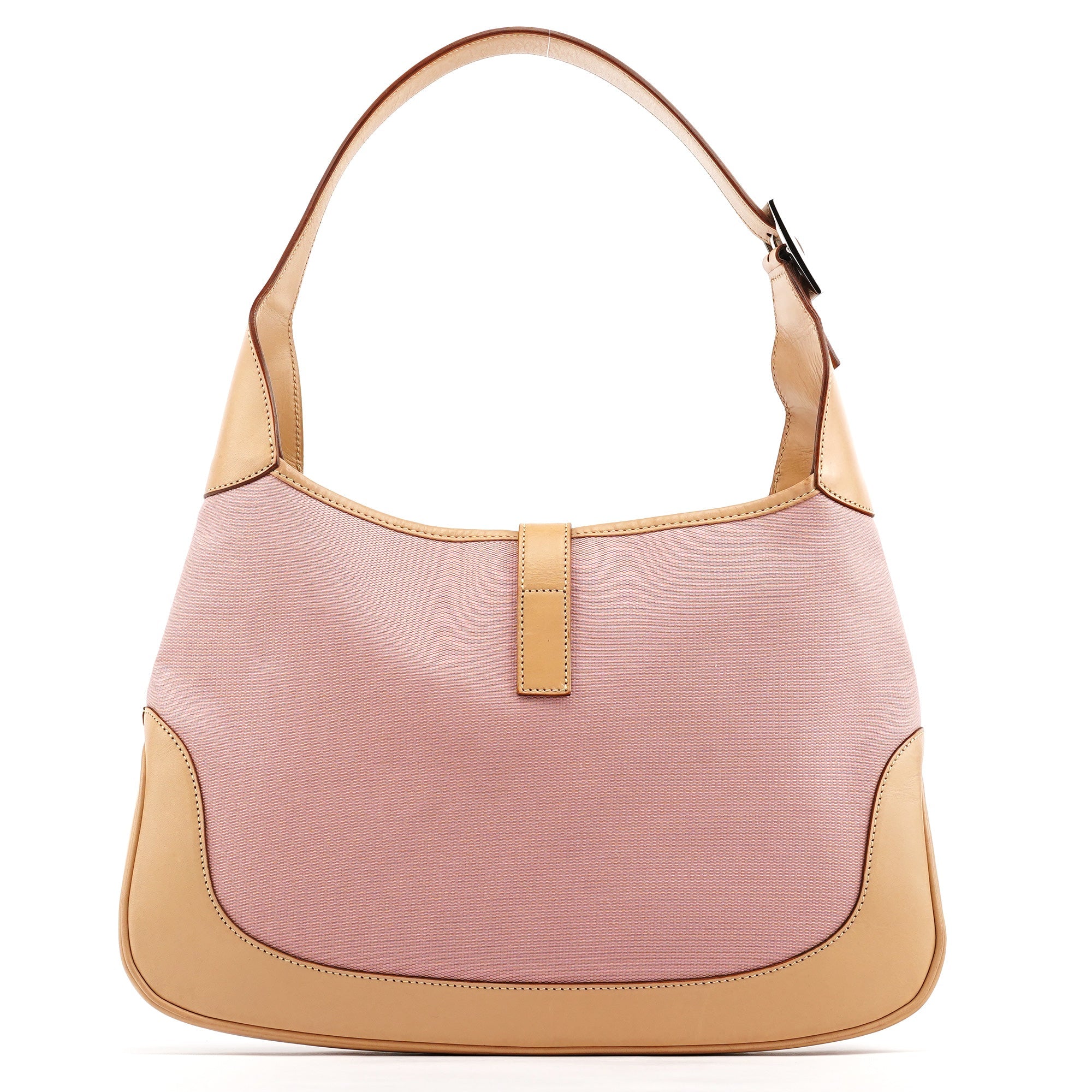 001 3306 Pink Beige Canvas Jackie Shoulder Bag
