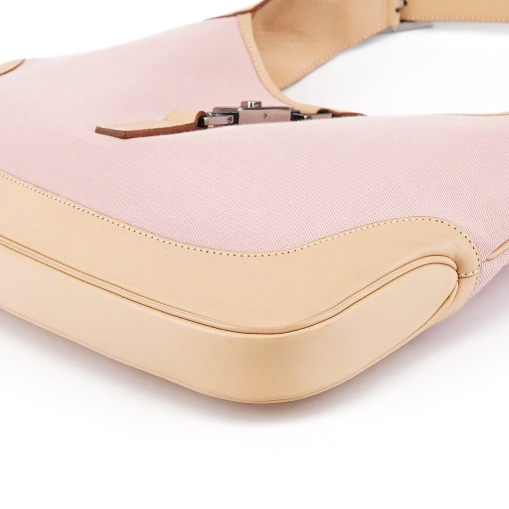 001 3306 Pink Beige Canvas Jackie Shoulder Bag