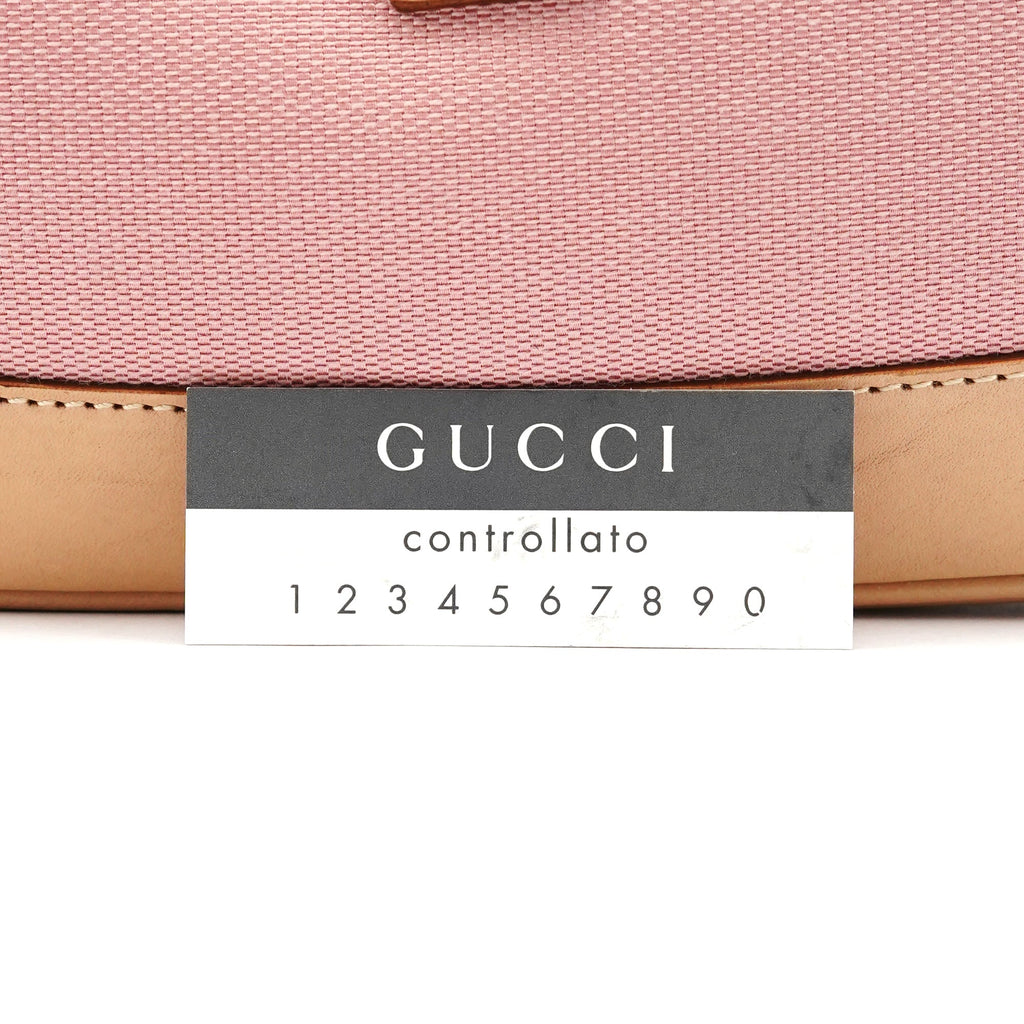 001 3306 Pink Beige Canvas Jackie Shoulder Bag