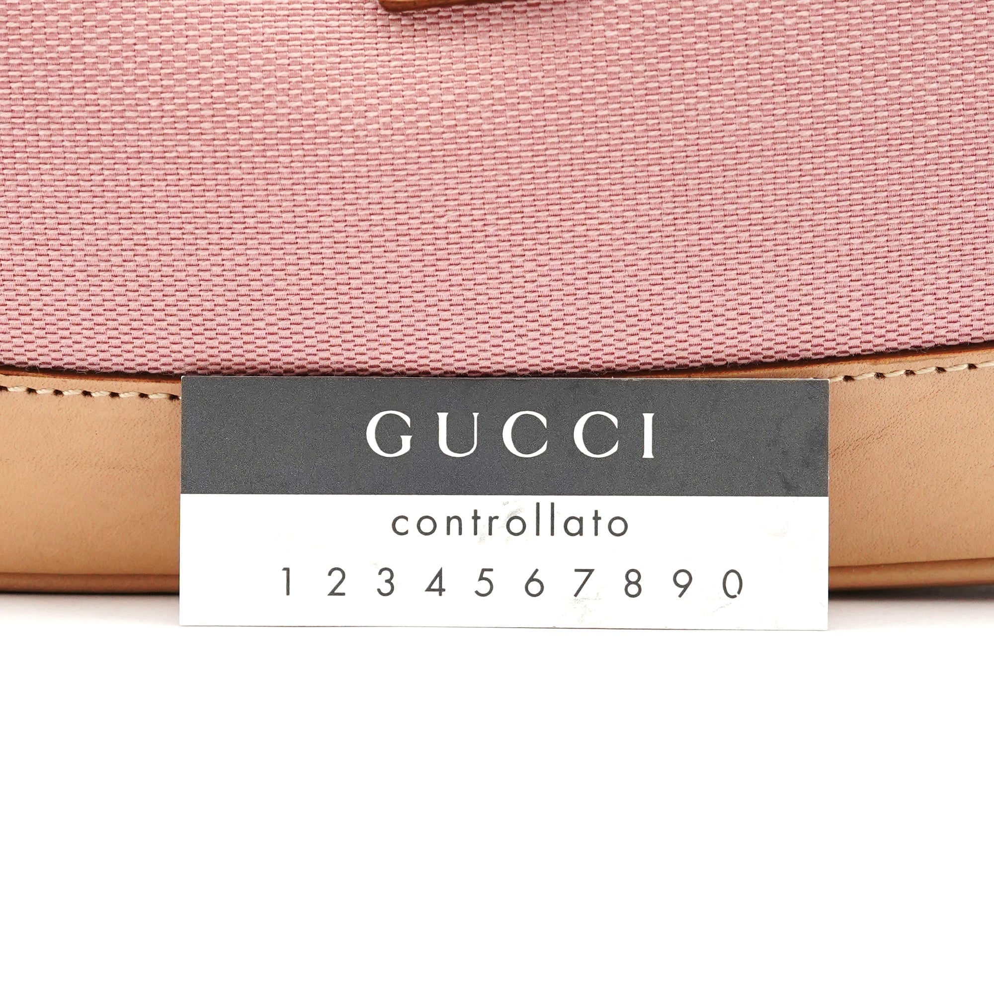 001 3306 Pink Beige Canvas Jackie Shoulder Bag