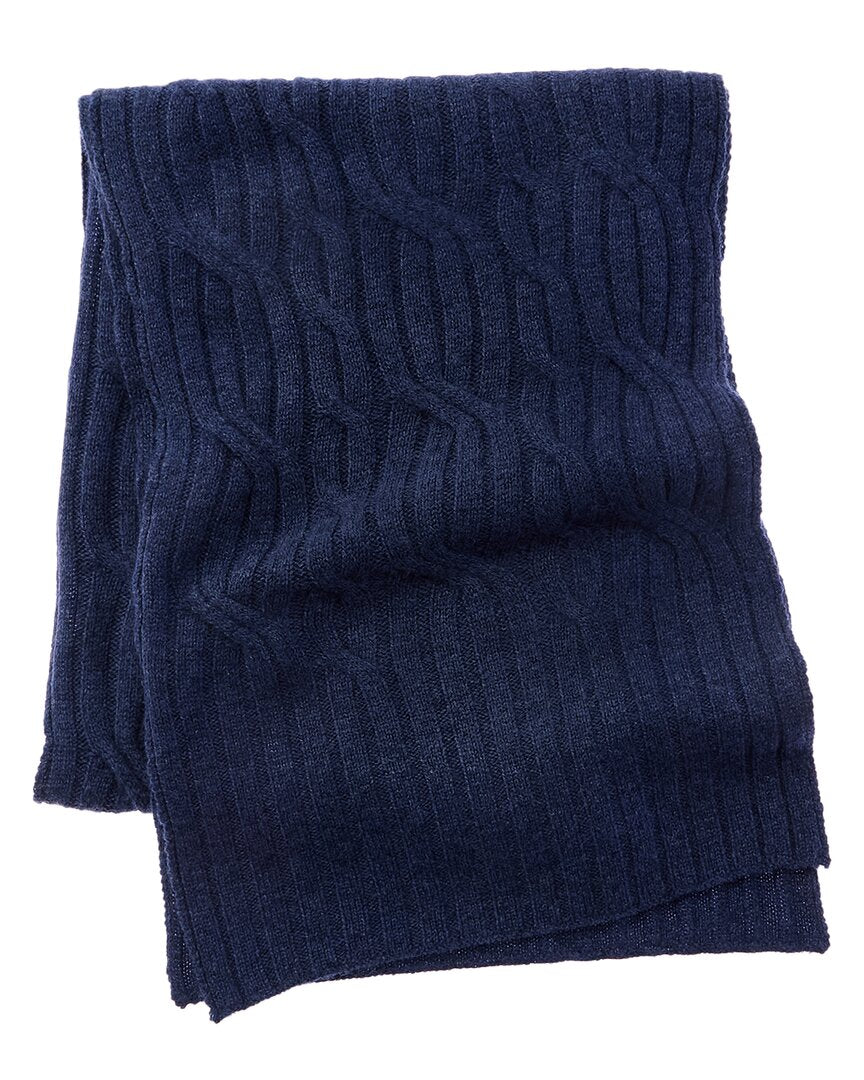 Hannah Rose Wide Cable Cashmere Scarf