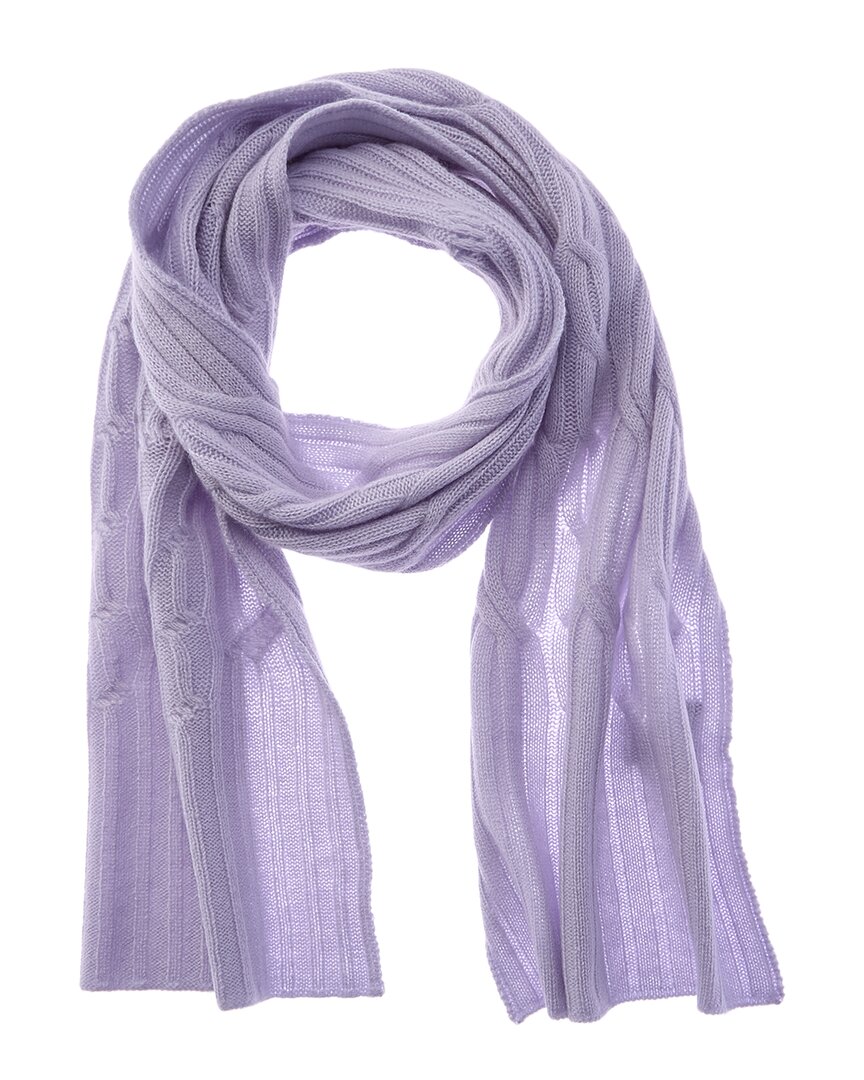 Hannah Rose Wide Cable Cashmere Scarf