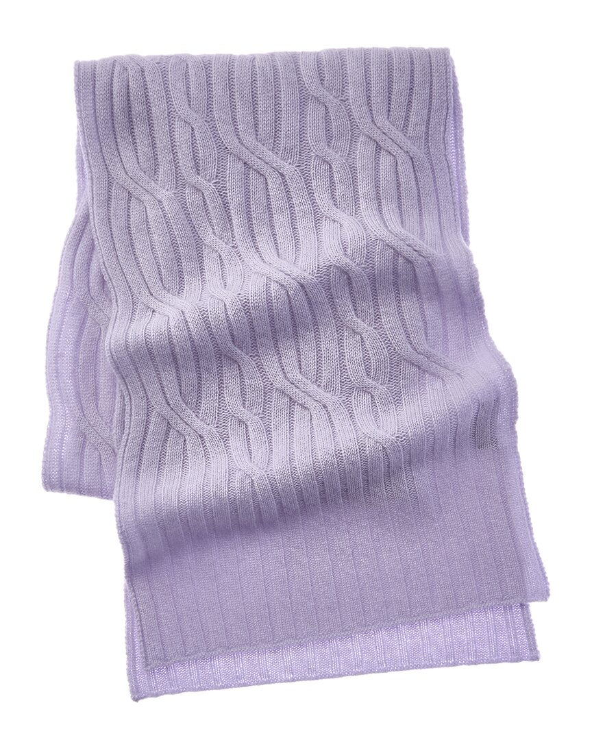 Hannah Rose Wide Cable Cashmere Scarf