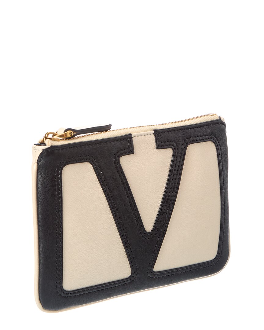 Valentino Vlogo Signature Leather Pouch