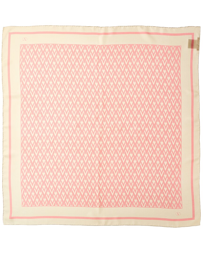 Valentino Toute La V Silk Scarf