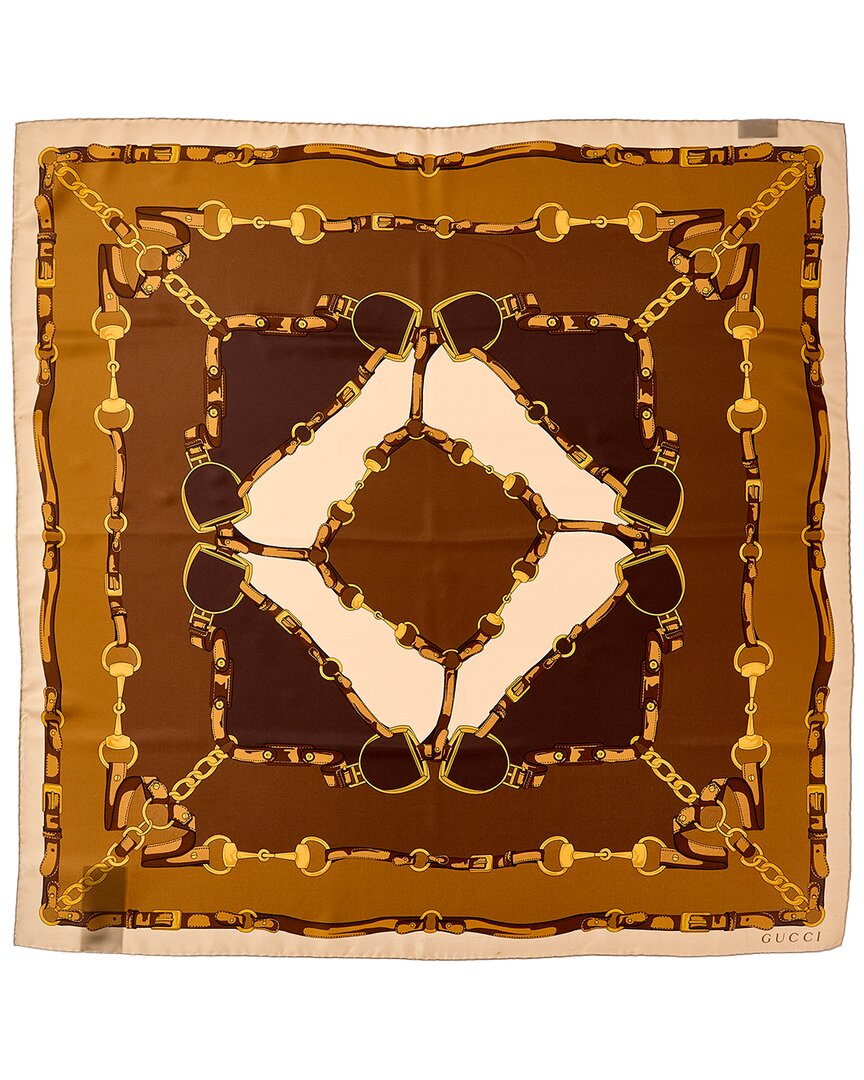 Gucci Logo Silk Scarf