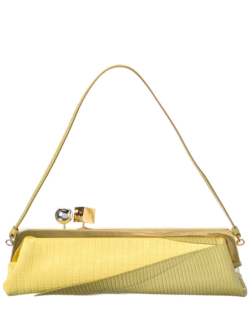 Jacquemus Salon Mais Suede & Leather Clutch