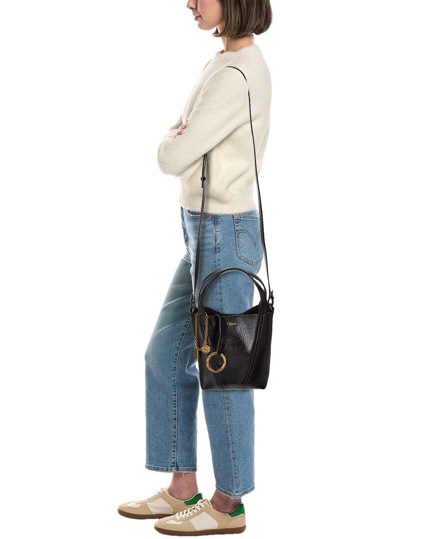 Chloé Spin Small Leather Bucket Bag