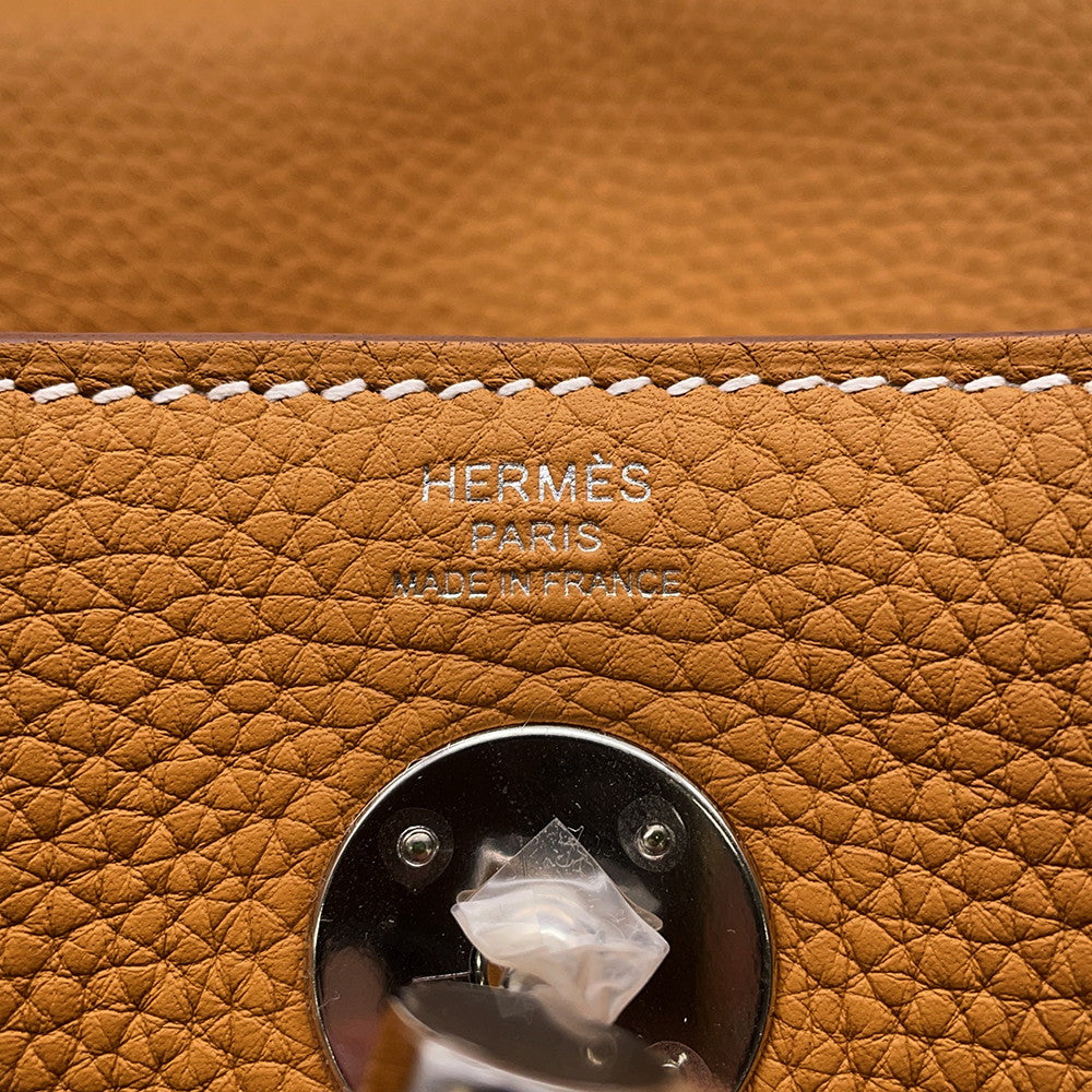 HERMES Lindy Natural Sable Taurillon Clemence Size 26