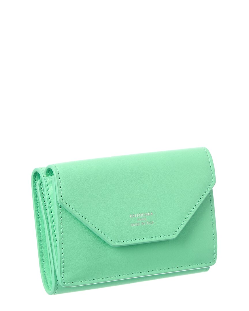 Balenciaga Logo Mini Leather Card Holder