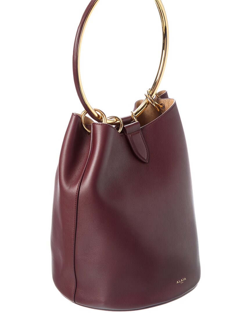 Alaïa Ring Large Leather Bucket Bag