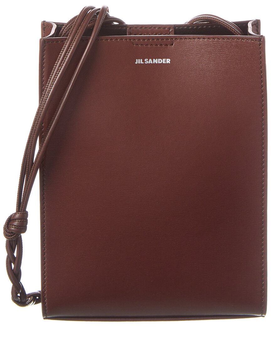 Jil Sander Tangle Small Leather Crossbody Brown Multi ONE SIZE