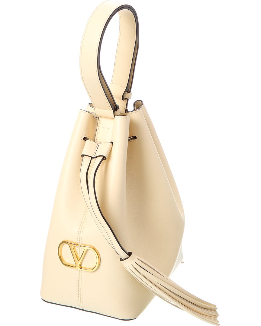Valentino Vlogo Leather Bucket Bag