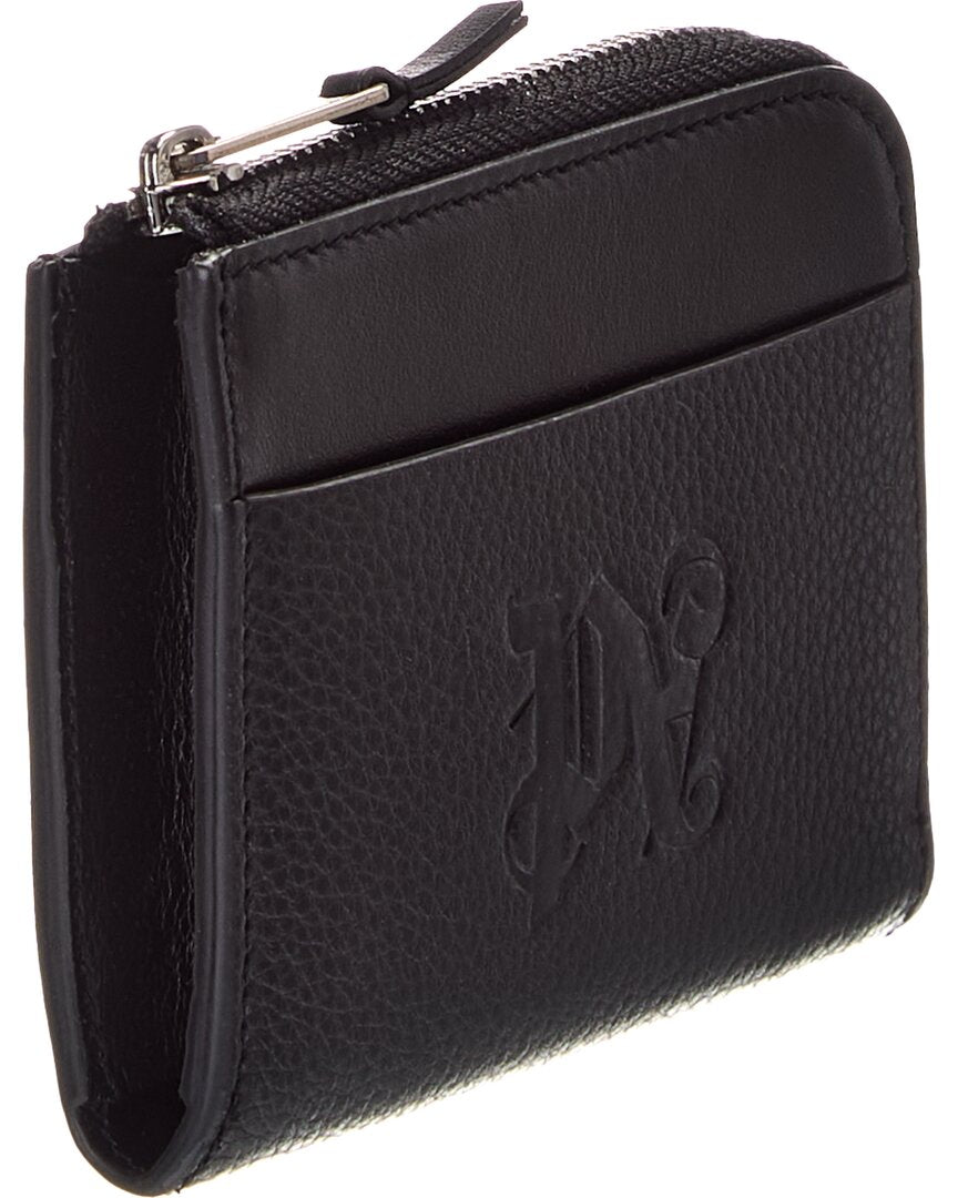 Palm Angels Zip Small Leather Wallet