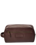 Brooks Brothers Natural Milled Textured Leather Travel Case