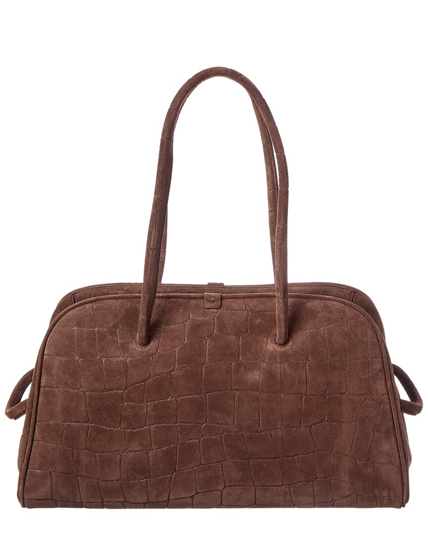 Jacquemus The Turismo Large Croc-Embossed Suede Shoulder Bag