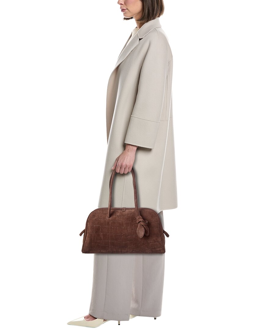 Jacquemus The Turismo Large Croc-Embossed Suede Shoulder Bag
