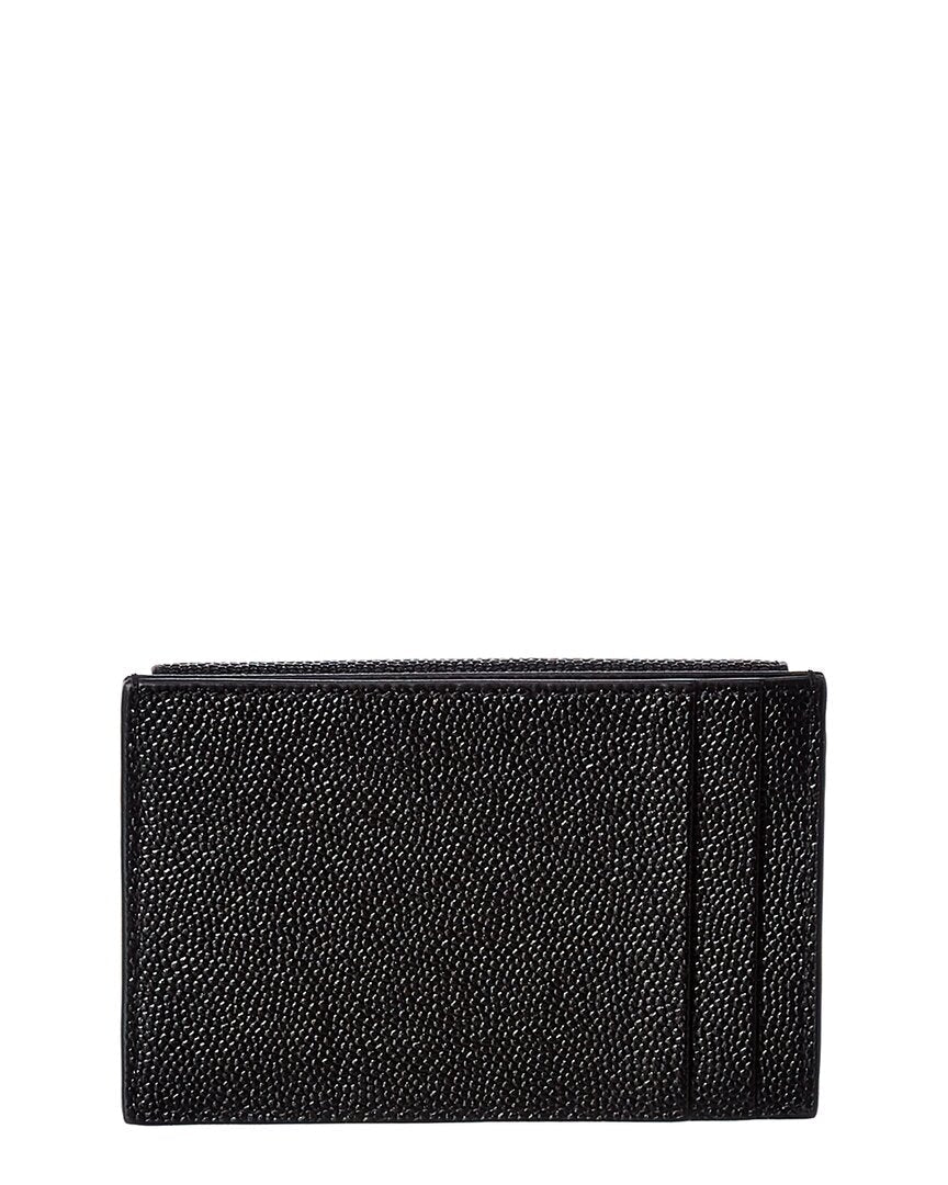Saint Laurent Uptown Leather Card Case, Black