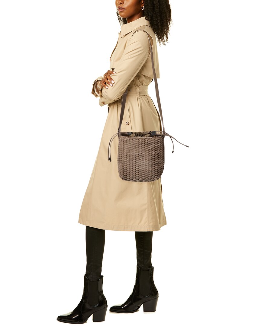 Brunello Cucinelli Woven Suede Bucket Bag