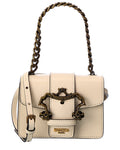 Moschino Padlock Detail Large Leather Crossbody