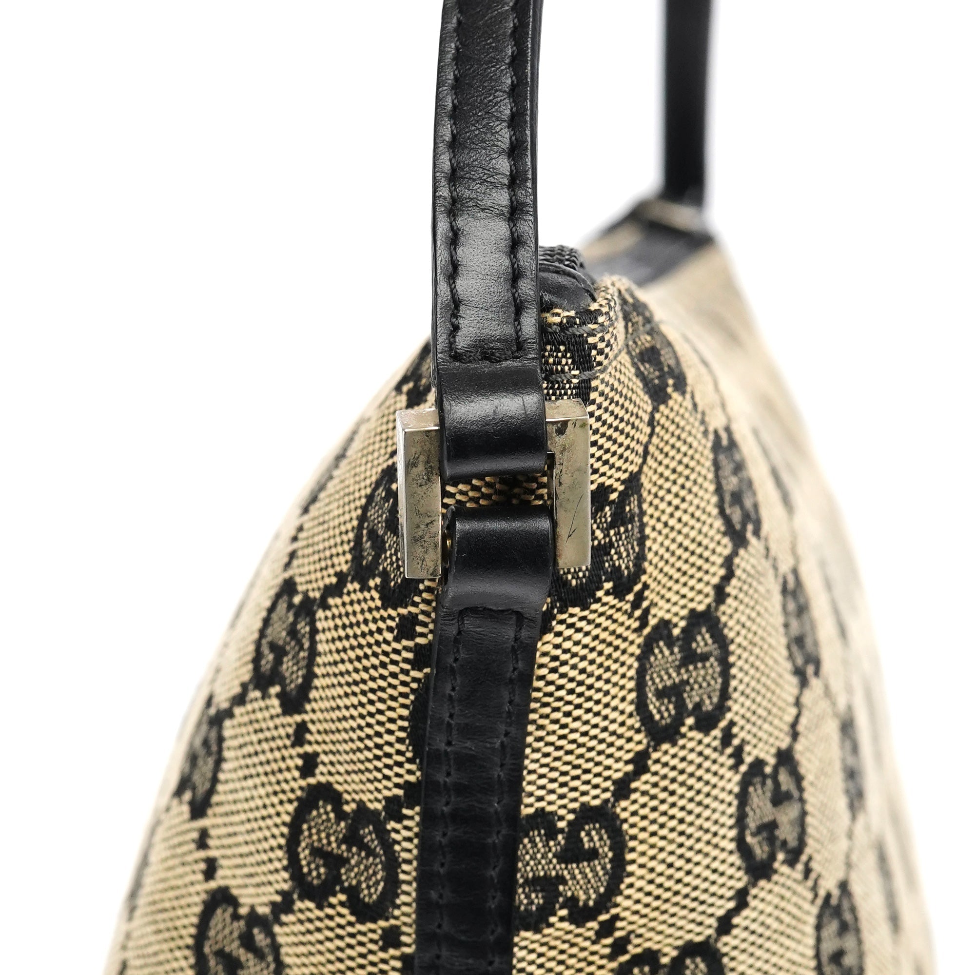 039 1103 Beige Black GG Boat Pochette