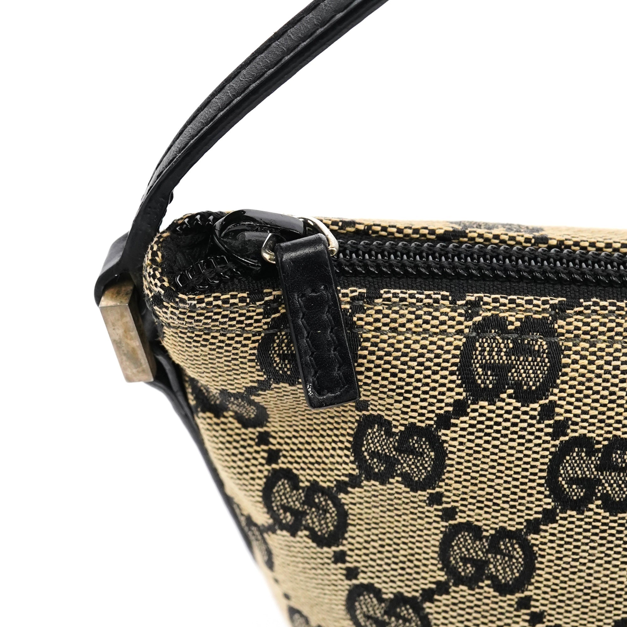 039 1103 Beige Black GG Boat Pochette