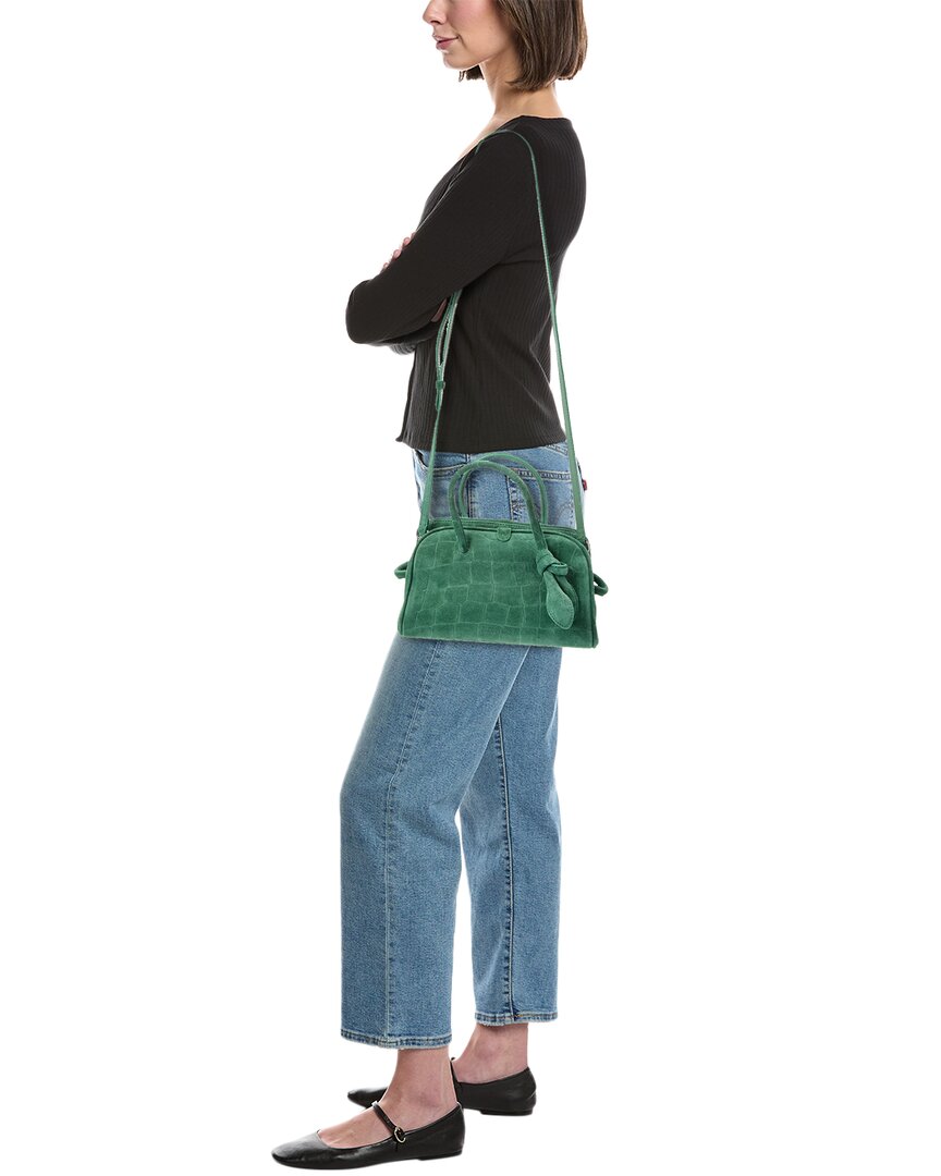 Jacquemus The Turismo Small Croc-Embossed Suede Shoulder Bag