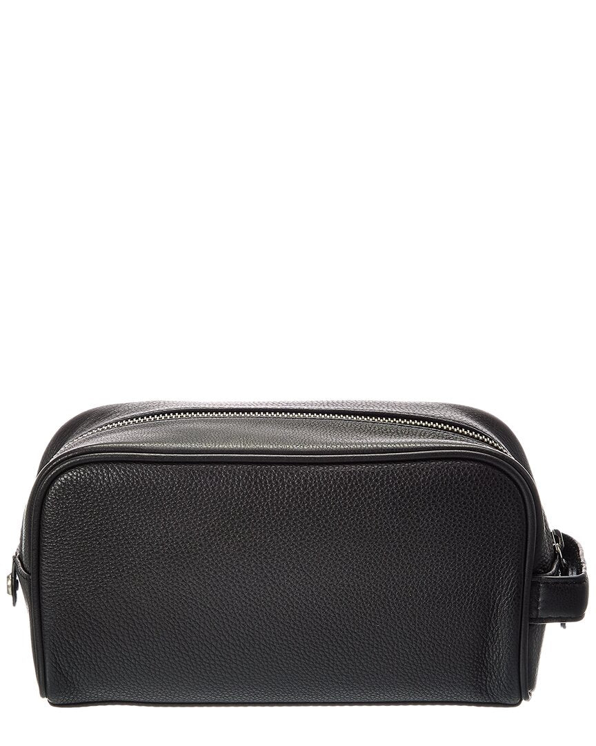 Brooks Brothers Natural Milled Textured Leather Travel Case