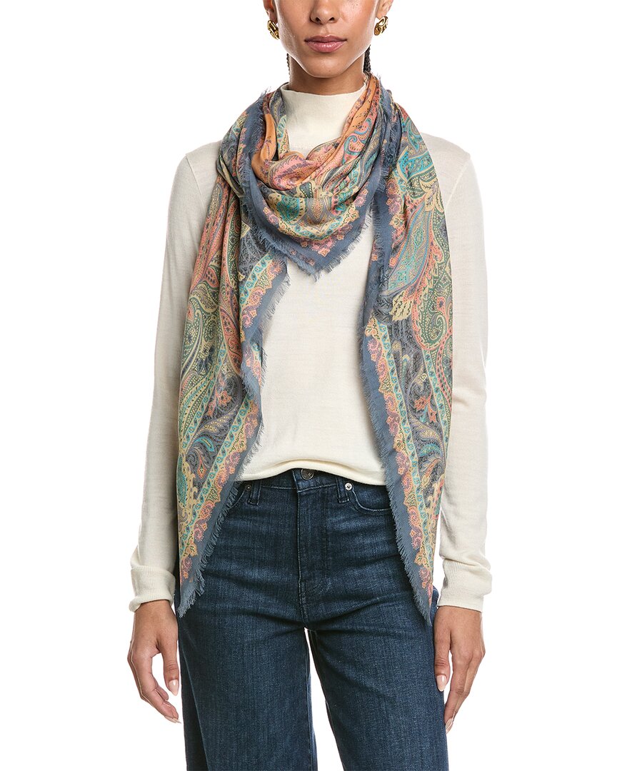 Etro Logo Silk-Blend Shawl