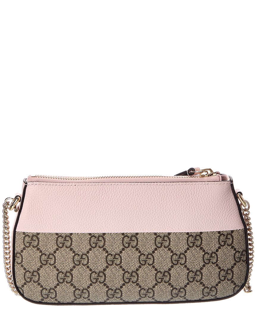 Gucci Bicolor Gg Marmont Mini Gg Supreme Canvas & Leather Crossbody