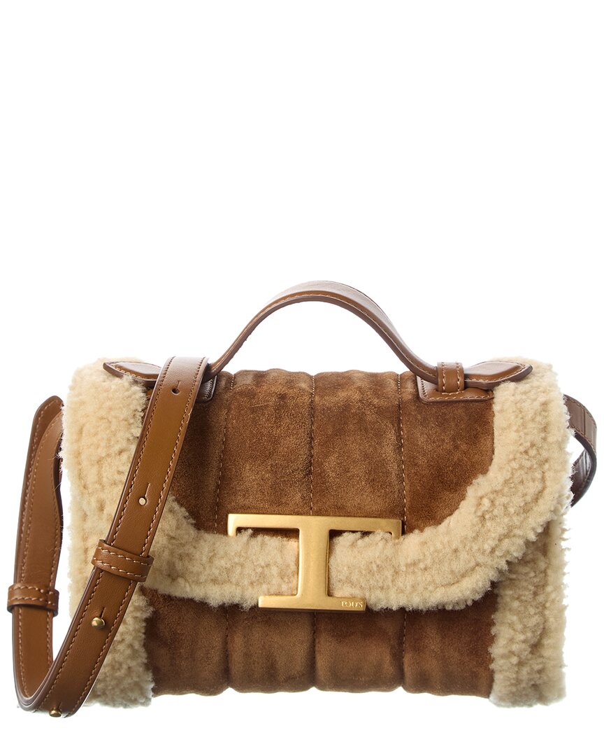 Tod’S Suede & Shearling Duffel Bag