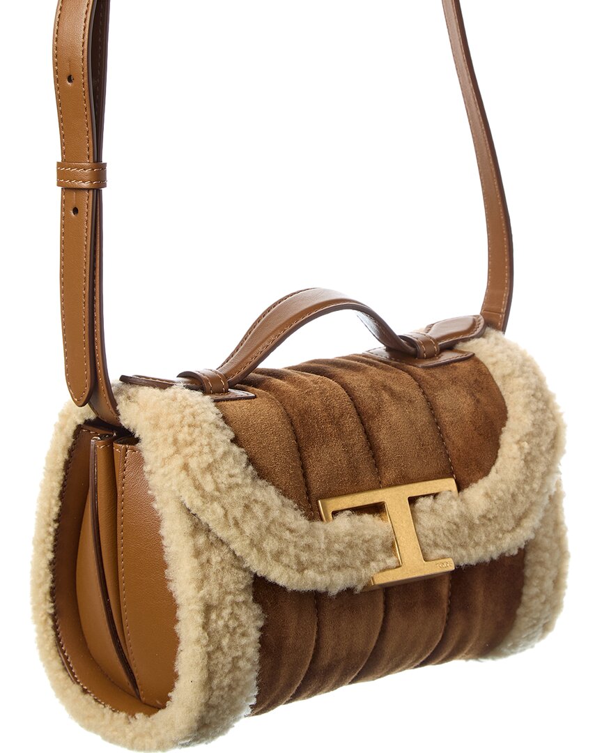 Tod’S Suede & Shearling Duffel Bag