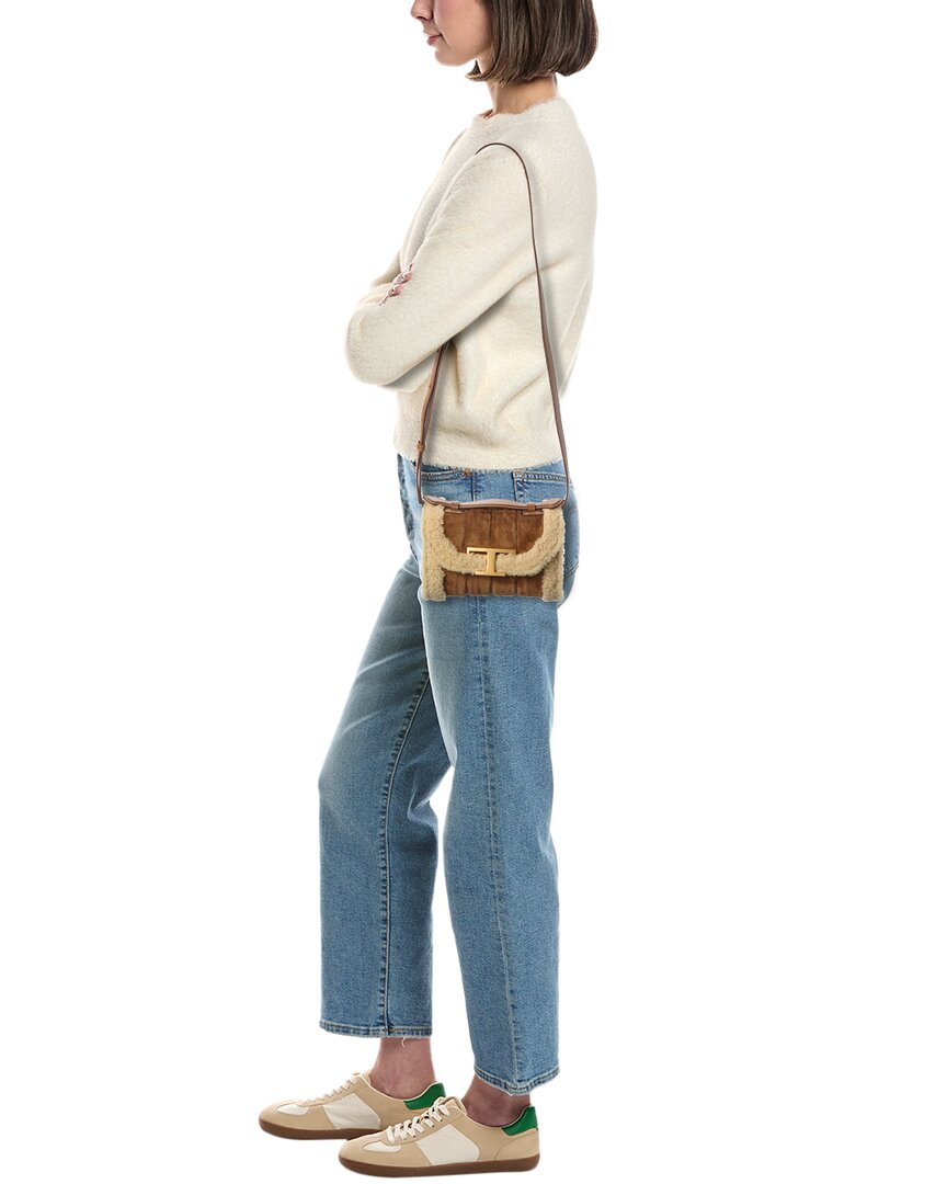 Tod’S Suede & Shearling Duffel Bag