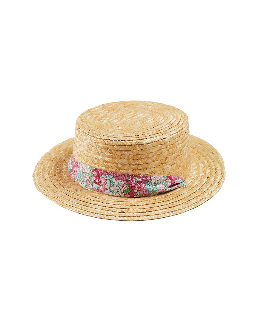 Pepa London Viola Floral Bow Detail Boater Hat