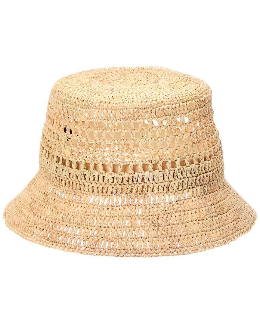 Bruno Magli Crochet Short Brim Bucket Hat