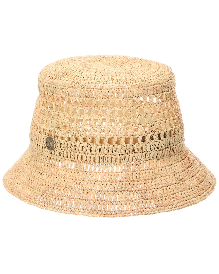 Bruno Magli Crochet Short Brim Bucket Hat