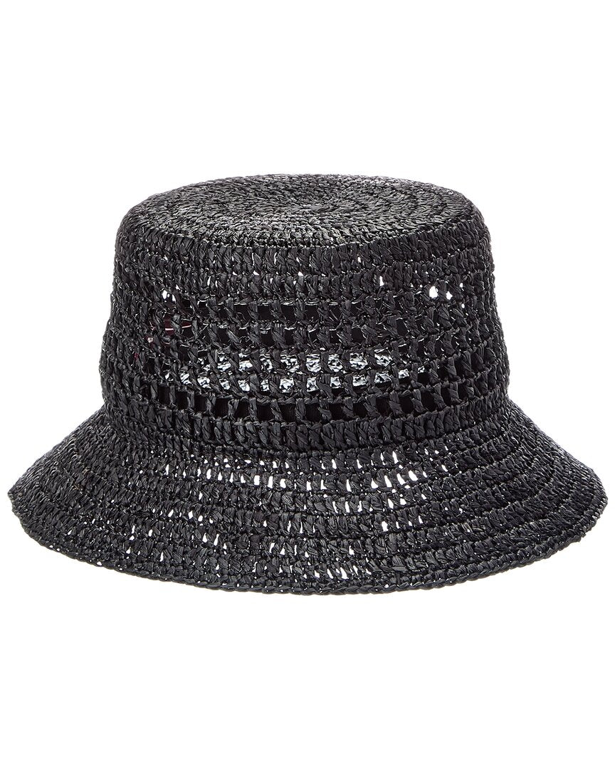 Bruno Magli Crochet Short Brim Bucket Hat